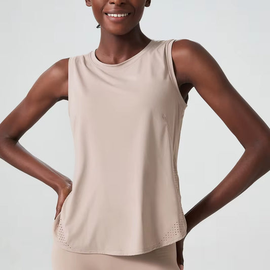 Summer Sleeveless Yoga T-Shirt Women Loose Fitness Running Tank Top Breathable Quick Dry Gym Vest Female Workout Sportswear